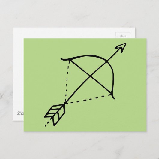 Boho Bow Doodle Briefkaart (Voorkant / Achterkant)