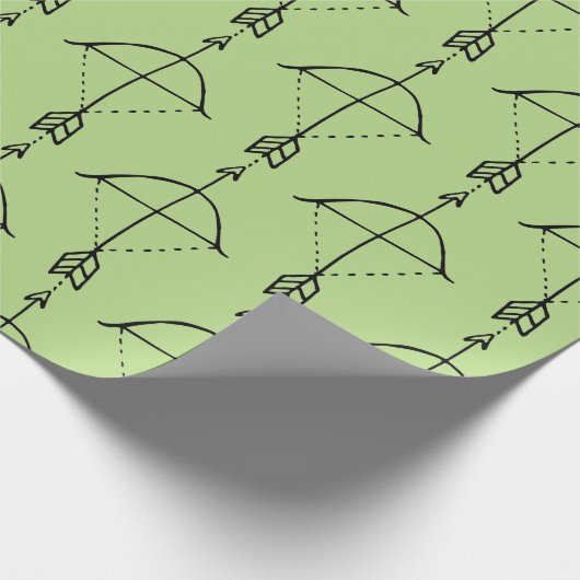 Boho Bow Doodle Cadeaupapier (Hoek)