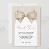 Boho Bow Modern Baby shower bedankkaart Kaart (Voorkant)