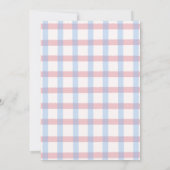 Boho Bow Pumpkin Spaans Geslacht Reveal Gingham Kaart (Achterkant)