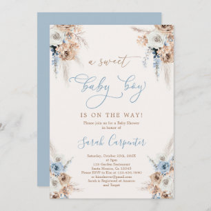 Boho Boy Baby shower Kaart