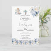 Boho Boy Baptême Invitation (Debout devant)