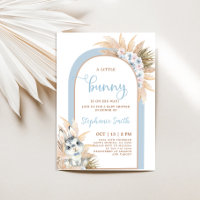 Boho Boy Bunny Baby shower Uitnodiging