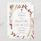 Boho Boy Doop Uitnodiging (Voorkant / Achterkant)