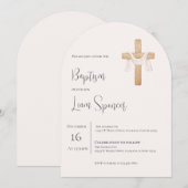 Boho Boy Doop Uitnodiging (Voorkant / Achterkant)