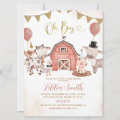Boho Boy Farm Baby shower Invitation (Devant)