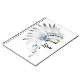 Boho Boy Feather Headdress Journal personnalisé (Côté gauche)