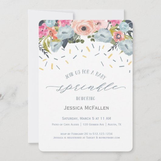 Boho Boy Sprinkle Baby shower Invitation (Devant)