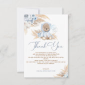 Boho Boy Teddy Bear Dank je wel Bedankkaart (Voorkant)