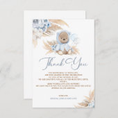 Boho Boy Teddy Bear Dank je wel Bedankkaart (Voorkant / Achterkant)