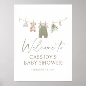 Boho Boy Vêtements Baby shower Affiche de bienvenu (Devant)