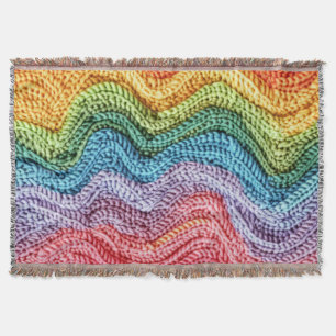 Boho Brei Gestreepte Kleurrijke, Knusse & Ambachte Deken