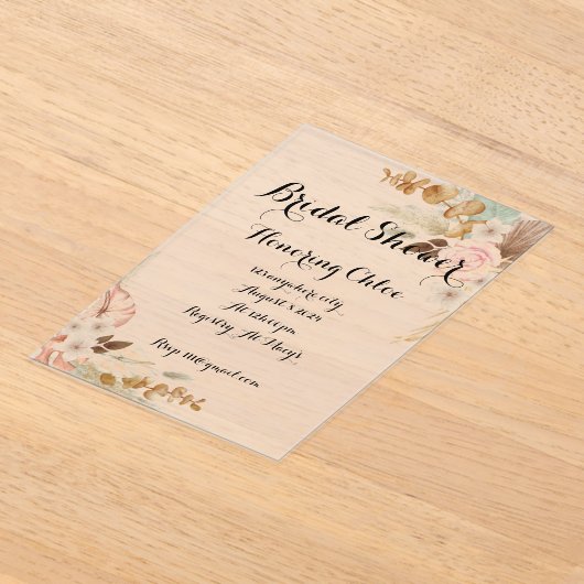 BOHO BRIDAL SHOWE INVITATION (Poser)