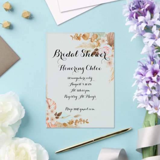 BOHO BRIDAL SHOWE INVITATION (Insitu (Mariage))