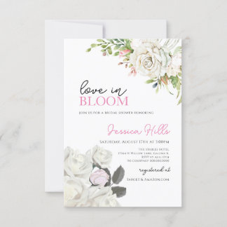 Boho Bridal Shower Invitation L'amour est en fleur