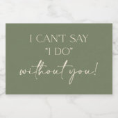 Boho Bridesmaid Proposition Mini Étiquette Champag (Étiquettes simples)