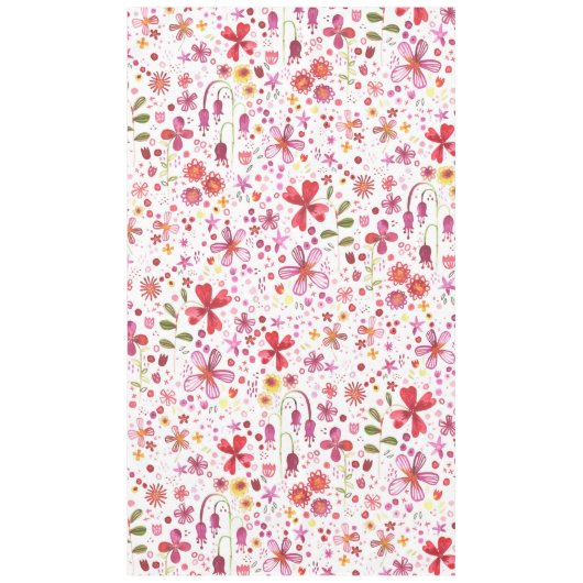 Boho Bright Floral Waterverf Tafelkleed (Voorkant)