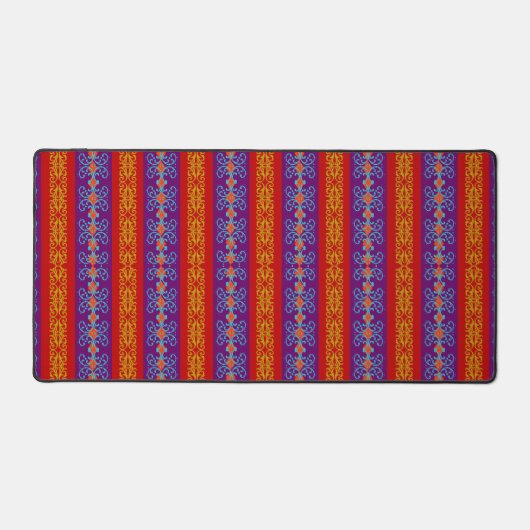 Boho Brocade Stripe Bureaumat (Voorkant)