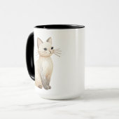 Boho brodé Neutral Kitty sur la Mug de la Coupe du (Devant gauche)
