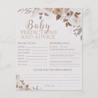 Boho Brown Beige Baby Prédictions et cartes de con