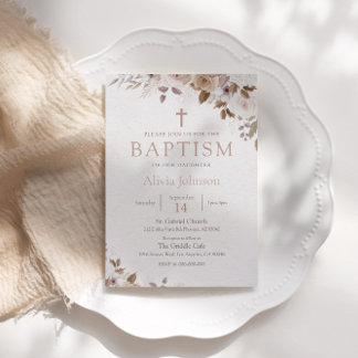 Boho Brown Bloemdoop doop doop Kaart