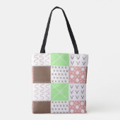 Boho Brown, Burgundy, Green en Mauve Whimsical Draagtas (Achterkant)