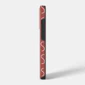 Boho Brown, Burgundy, Green en Mauve Whimsical iPhone Hoesje (Linkerkant)