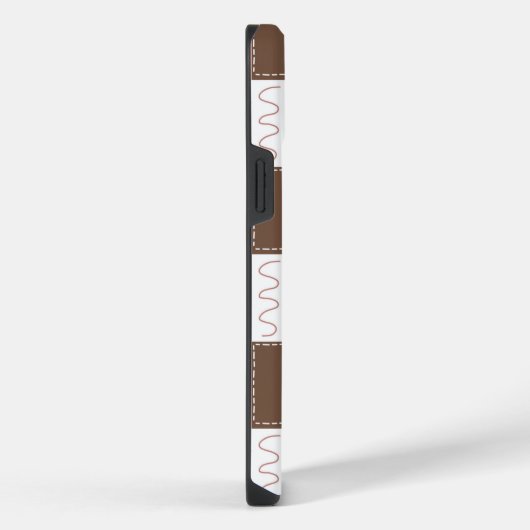 Boho Brown, Burgundy, Green en Mauve Whimsical Sp iPhone Hoesje (Rechterkant)