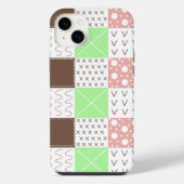 Boho Brown, Burgundy, Green en Mauve Whimsical Sp iPhone Hoesje (Achterkant)