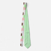 Boho Brown, Burgundy, Green en Mauve Whimsical Stropdas (Achterkant)