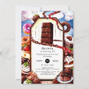 Boho Brown Chocolade Verjaardag Kaart