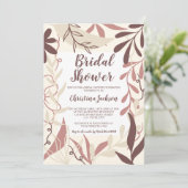 Boho Brown Chocolate Floral herfst vrijgezellenfee Kaart (Staand voorkant)