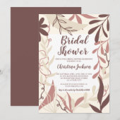 Boho Brown Chocolate Floral herfst vrijgezellenfee Kaart (Voorkant / Achterkant)