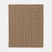Boho Brown Fern Strings - naadloos patroon. Fleece Deken (Voorkant)