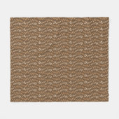 Boho Brown Fern Strings - naadloos patroon. Fleece Deken (Voorkant (Horizontaal))