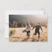 Boho Brown Herfst Floral Wedding Save the Date Kaa Kaart (Achterkant)