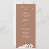 Boho Brown séché Floral Wreath Wedding Programme d (Dos)