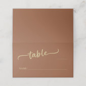 Boho Brown Trendy Script Bruiloft (Buitenkant ongevouwen)