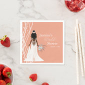 Boho-bruid met parels en bloemen Bruidsdiner Servet (Insitu)