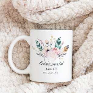 Boho Bruidsboeket Persoonlijke Bruidsmeisje Koffiemok