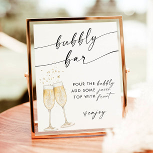Boho Bruidsfeest Borrelbar Bord Mimosa Bar Poster