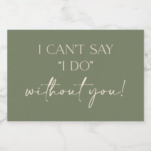 Boho bruidsmeisje voorstel mini champagne label sparkling wijnetiket (Enkel label)