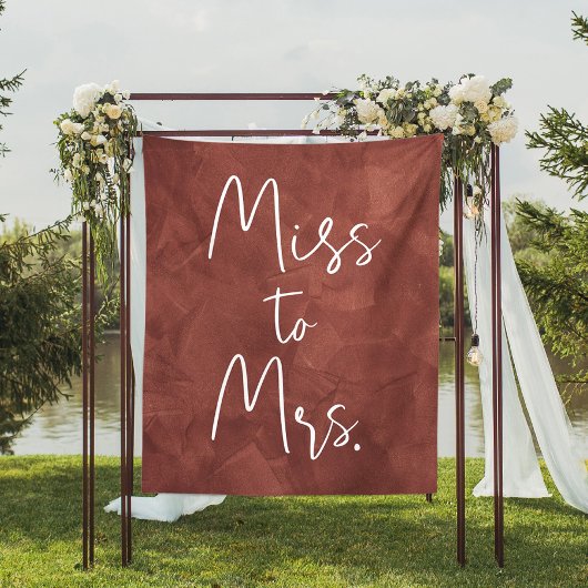 Boho Bruidsuit Backdrop Decor Miss To Mrs. Wandkleed