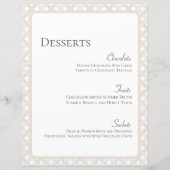 Boho Bruiloft 8.5x11  Dessert Menu (Voorkant)