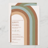 Boho bruiloft boog bruiloft uitnodiging (Voorkant / Achterkant)