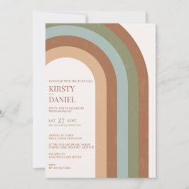 Boho bruiloft boog bruiloft uitnodiging