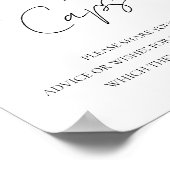 Boho Bruiloft Eerste Trouwdag Tijdscapsule Bord Poster (Hoek)