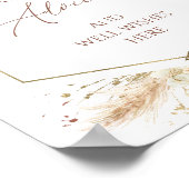 Boho Bruiloft Feest Advies En Goede Wensen Poster (Hoek)