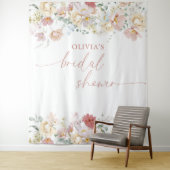 Boho Bruiloft Feest Moderne Bloemengordijn Tapijt Wandkleed (In situ)