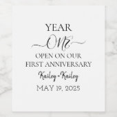 Boho bruiloft gastenboek labels, minimalistisch an wijn etiket (Enkel label)